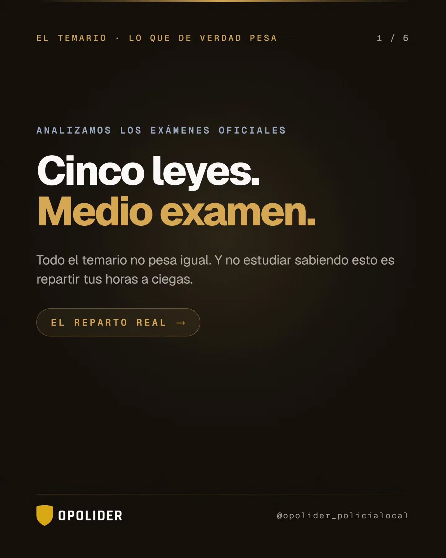 Cinco leyes concentran la mitad del examen.
